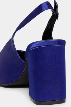 M&Co Yours Yours Limited Collection Cobalt Blue Pointed Block Heel Court Shoes In Wide E Fit & Extra Wide Eee Fit><noscript><img width=