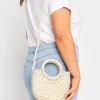 M&Co Yours Yours Natural Brown Circle Handle Straw Bag>Women Bags