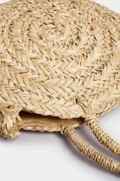 M&Co Yours Yours Natural Brown Round Straw Shoulder Bag><noscript><img width=