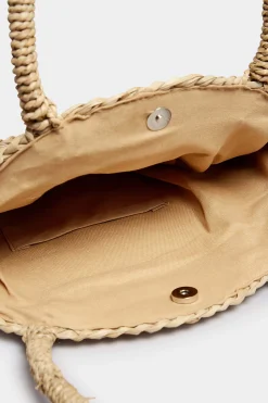 M&Co Yours Yours Natural Brown Round Straw Shoulder Bag><noscript><img width=