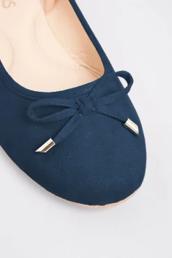 M&Co Yours Yours Navy Blue Ballerina Pumps In Wide E Fit & Extra Wide Eee Fit><noscript><img width=