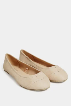 M&Co Yours Yours Nude Diamante Ballet Shoes In Wide E Fit & Extra Wide Eee Fit>Women Flat Shoes