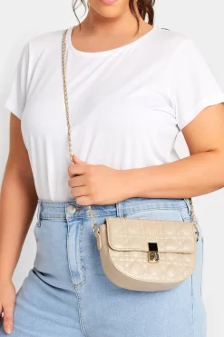 M&Co Yours Yours Nude Quilted Chain Shoulder Bag>Women Bags