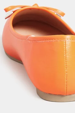 M&Co Yours Yours Orange Ballerina Pumps In Wide E Fit & Extra Wide Eee Fit><noscript><img width=