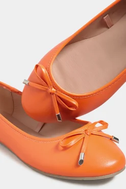 M&Co Yours Yours Orange Ballerina Pumps In Wide E Fit & Extra Wide Eee Fit><noscript><img width=