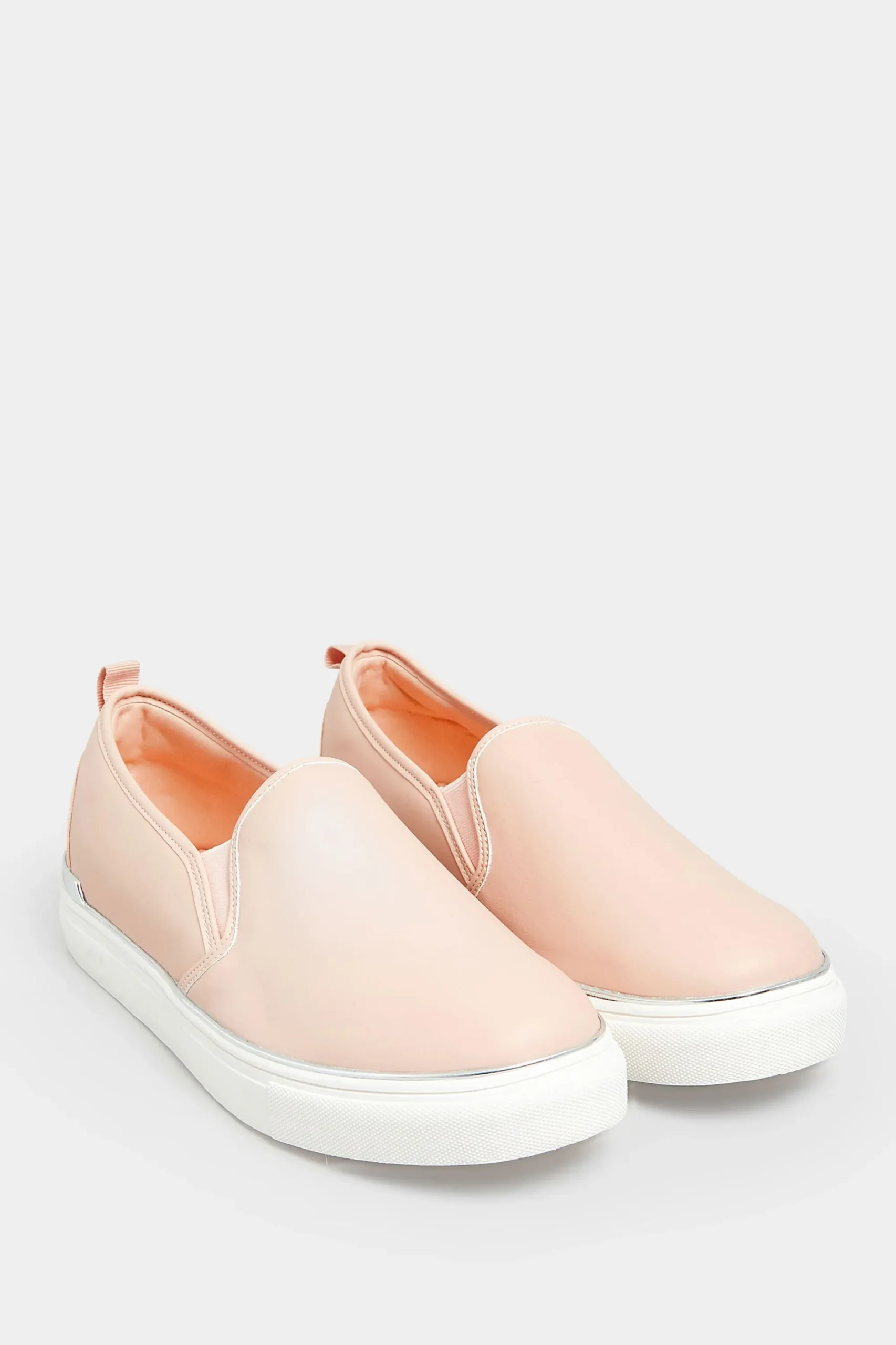 M&Co Yours Yours Pink & Silver Hardware Slip-On Trainers In Extra Wide Eee Fit>Women Flat Shoes