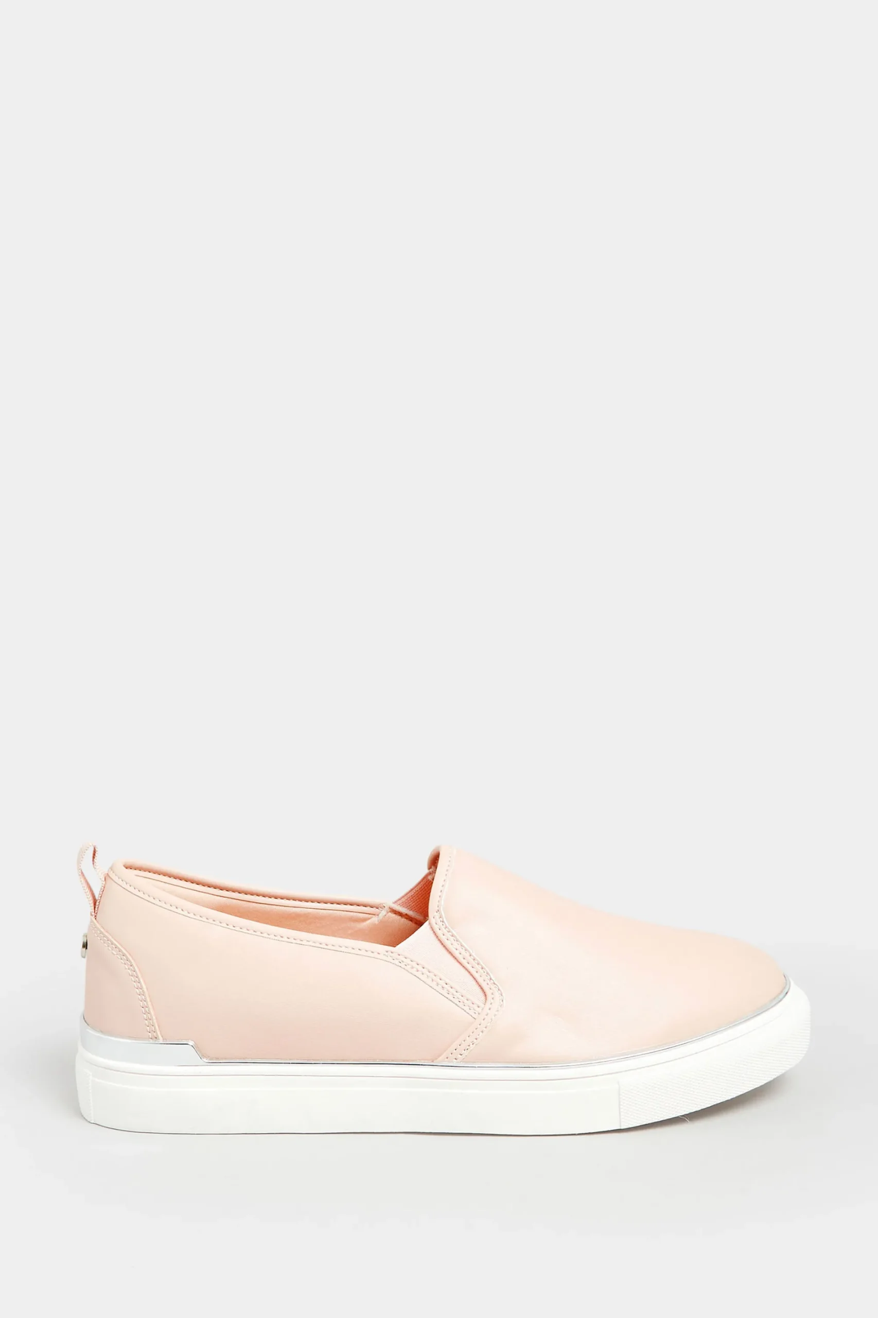 M&Co Yours Yours Pink & Silver Hardware Slip-On Trainers In Extra Wide Eee Fit>Women Flat Shoes