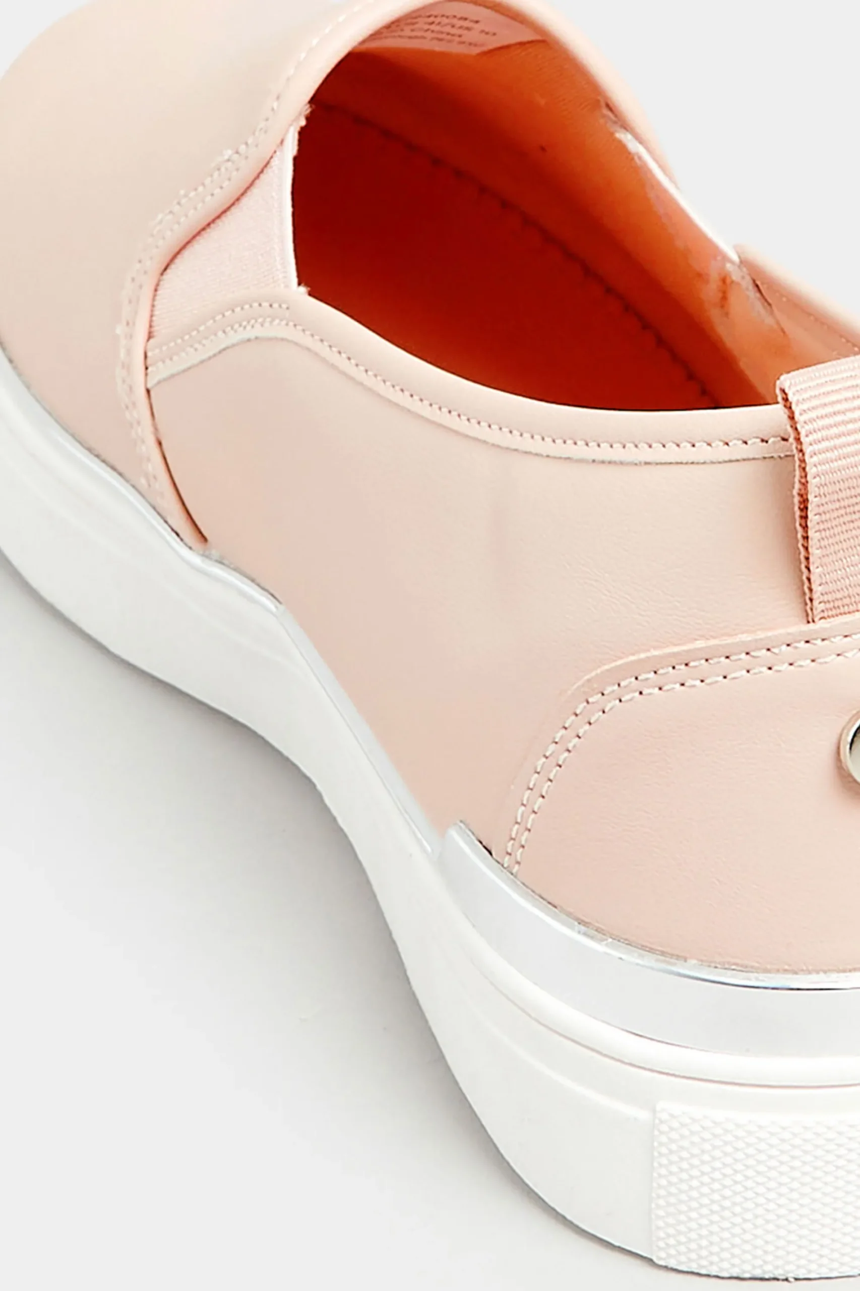 M&Co Yours Yours Pink & Silver Hardware Slip-On Trainers In Extra Wide Eee Fit>Women Flat Shoes
