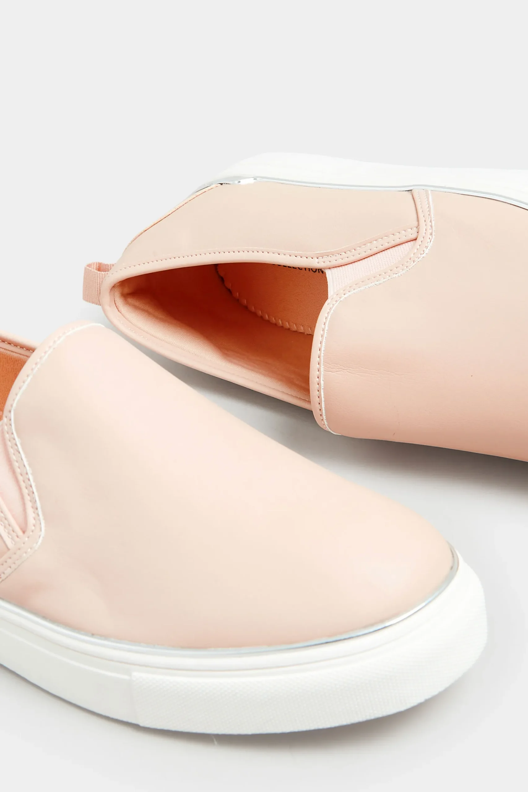 M&Co Yours Yours Pink & Silver Hardware Slip-On Trainers In Extra Wide Eee Fit>Women Flat Shoes