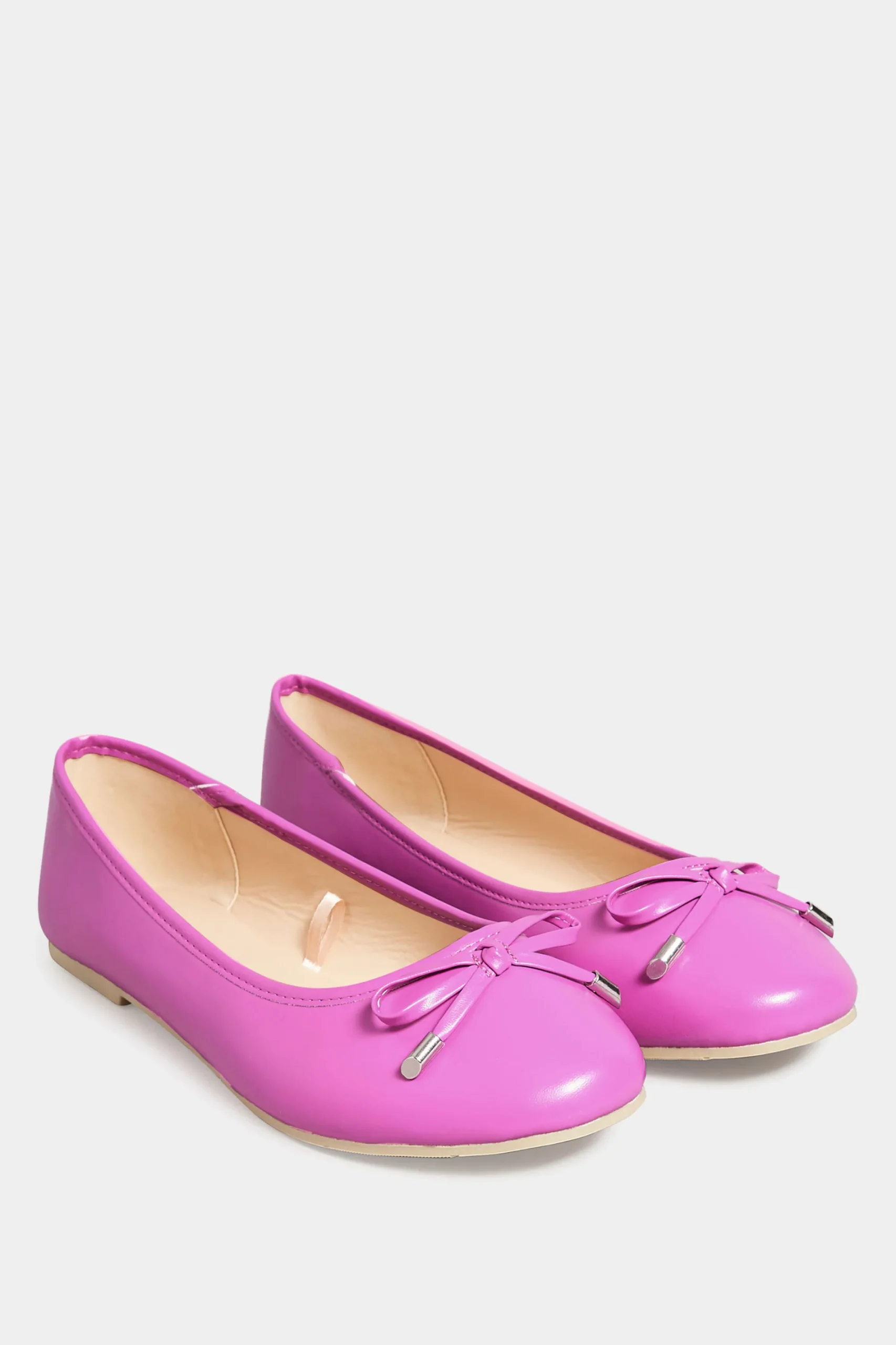 M&Co Yours Yours Pink Ballerina Pumps In Wide E Fit & Extra Wide Eee Fit>Women Flat Shoes