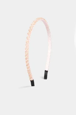 M&Co Yours Yours Pink Beaded Thin Headband>Women Hair Accessories