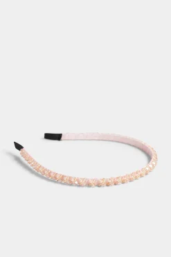 M&Co Yours Yours Pink Beaded Thin Headband>Women Hair Accessories