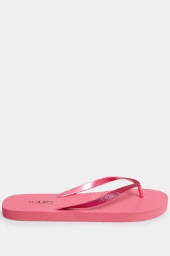 M&Co Yours Yours Pink Flip Flops In Extra Wide Eee Fit><noscript><img width=