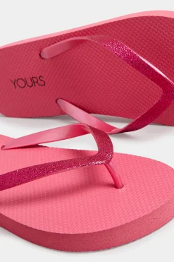 M&Co Yours Yours Pink Flip Flops In Extra Wide Eee Fit><noscript><img width=