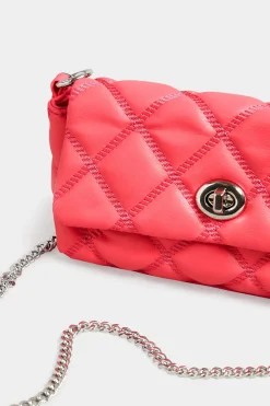 M&Co Yours Yours Pink Quilted Diamante Strap Cross Body Bag><noscript><img width=