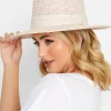 M&Co Yours Yours Pink Straw Boater Hat>Women Hats