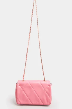 M&Co Yours Yours Pink Studded Quilted Chain Bag><noscript><img width=