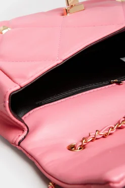 M&Co Yours Yours Pink Studded Quilted Chain Bag><noscript><img width=