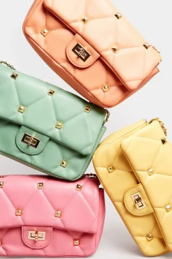 M&Co Yours Yours Pink Studded Quilted Chain Bag><noscript><img width=
