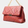 M&Co Yours Yours Red Quilted Chain Handle Bag>Women Bags