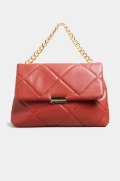 M&Co Yours Yours Red Quilted Chain Handle Bag>Women Bags