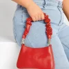 M&Co Yours Yours Red Ruched Handle Bag>Women Bags