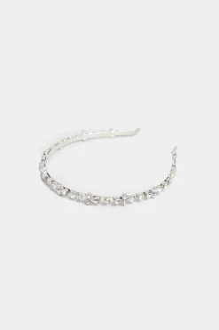 M&Co Yours Yours Silver Diamante Thin Headband><noscript><img width=