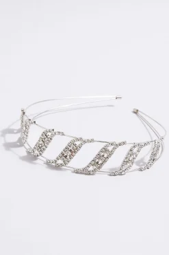 M&Co Yours Yours Silver Diamante Swirl Headband><noscript><img width=