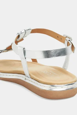 M&Co Yours Yours Silver Plaited Strap Sandals In Wide E Fit & Extra Wide Eee Fit><noscript><img width=