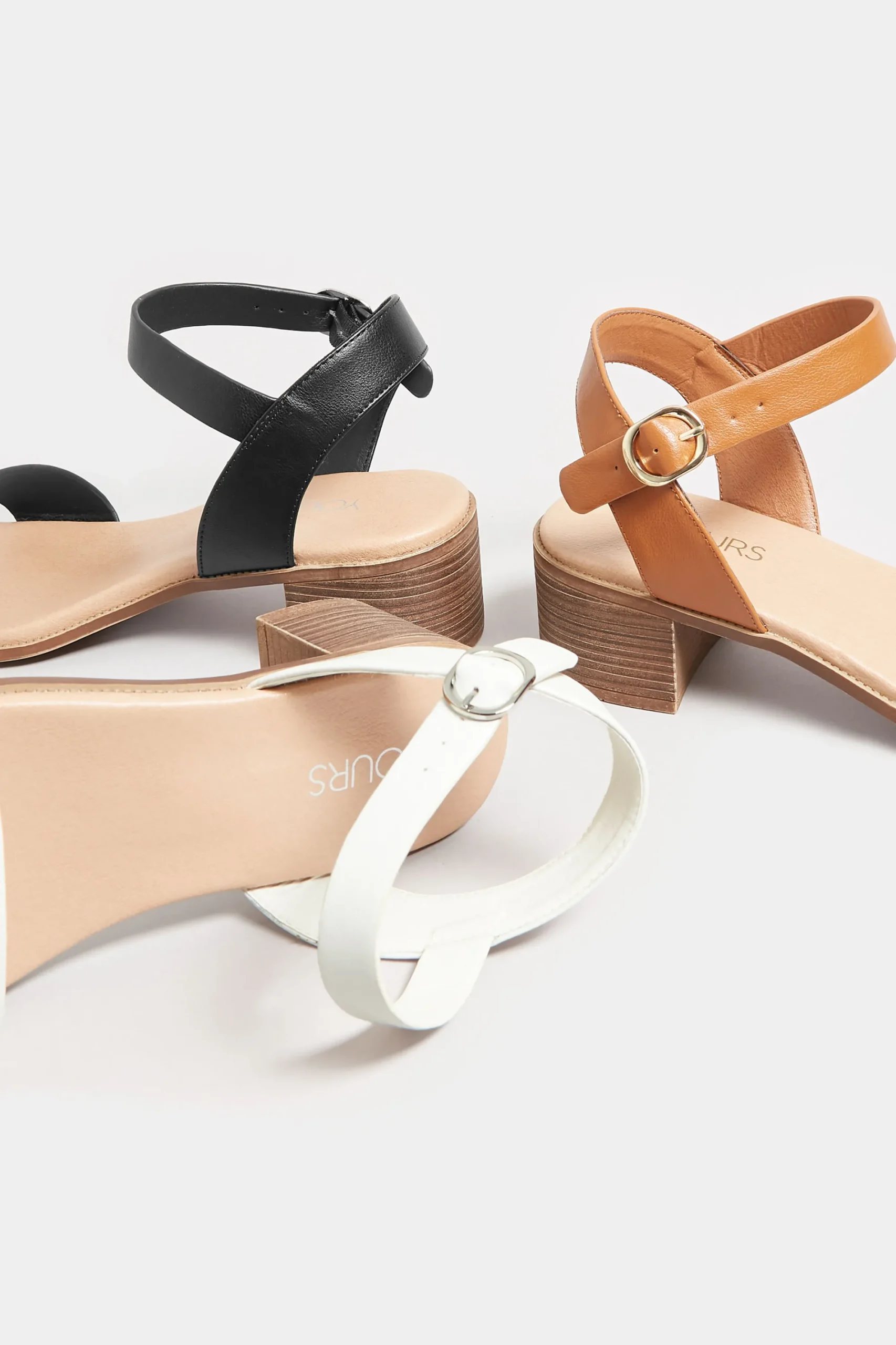 M&Co Yours Yours Tan Brown Strappy Low Heel Sandals In Extra Wide Eee Fit>Women Sandals