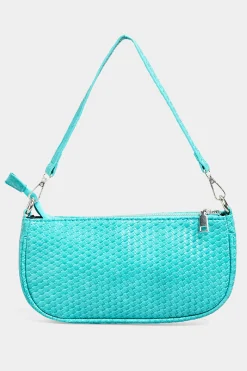 M&Co Yours Yours Turquoise Blue Woven Shoulder Bag><noscript><img width=