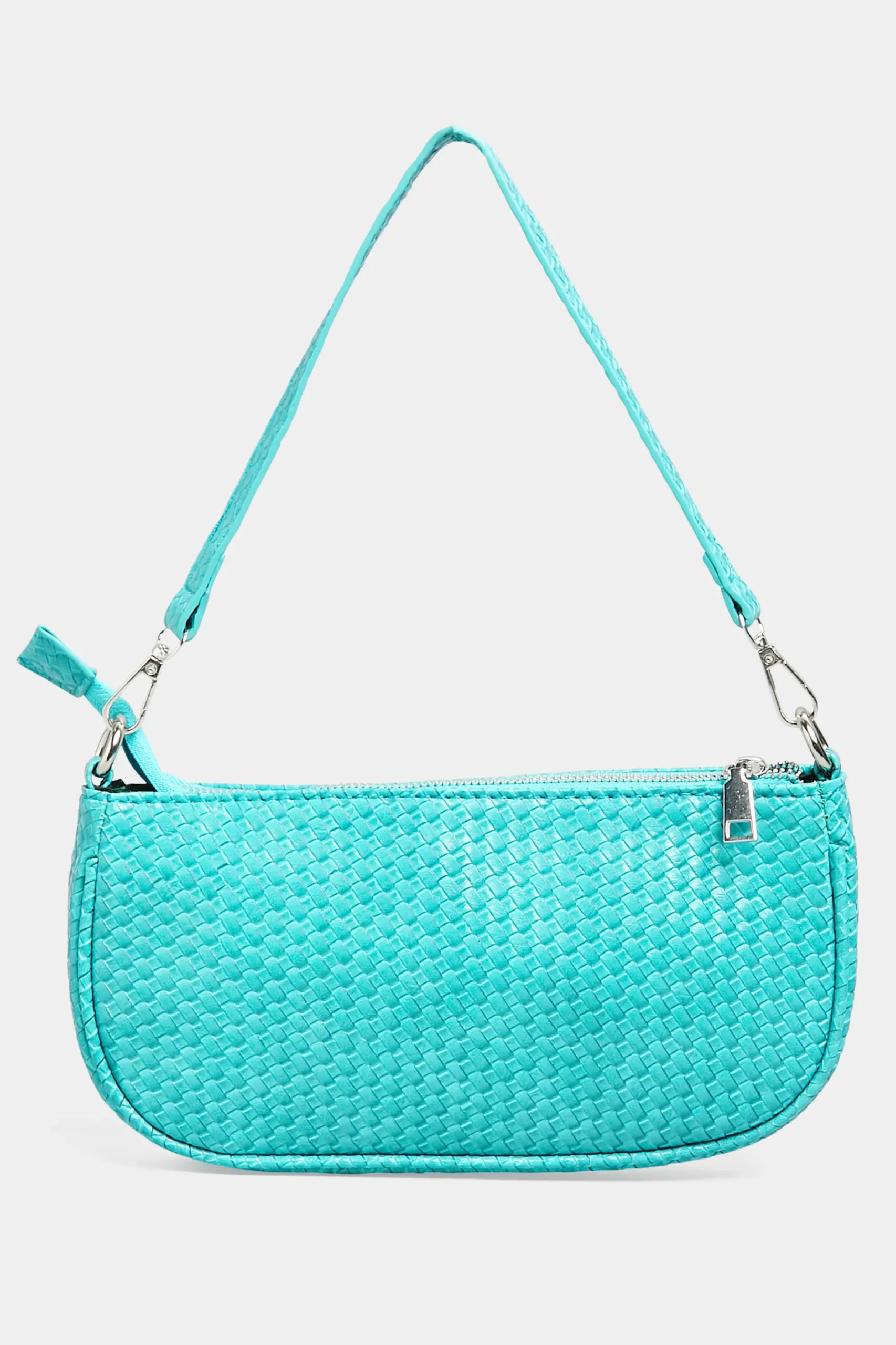 M&Co Yours Yours Turquoise Blue Woven Shoulder Bag>Women Bags