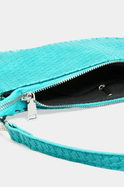 M&Co Yours Yours Turquoise Blue Woven Shoulder Bag><noscript><img width=