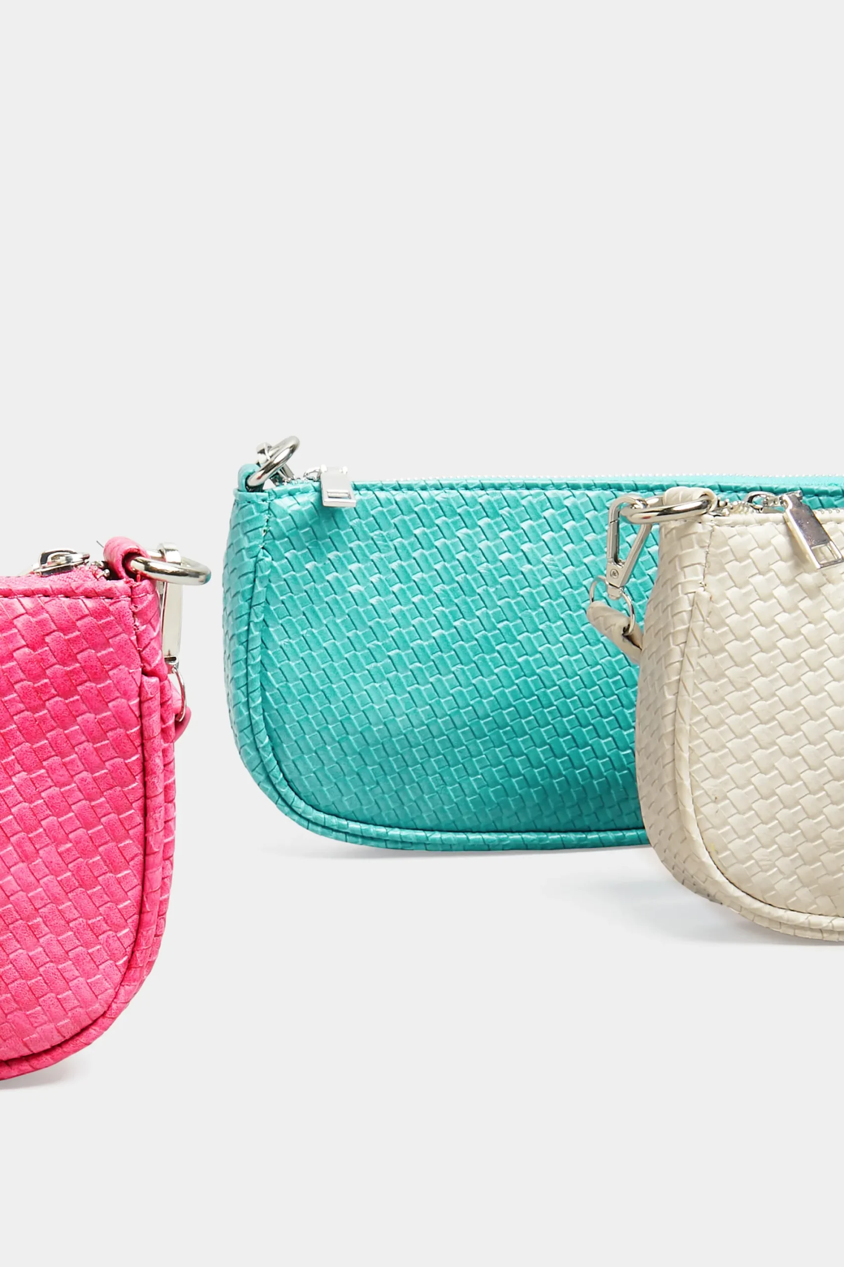 M&Co Yours Yours Turquoise Blue Woven Shoulder Bag>Women Bags