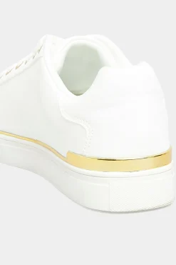 M&Co Yours Yours White & Gold Hardware Trainers In Extra Wide Eee Fit><noscript><img width=
