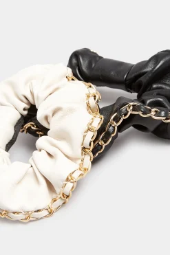 M&Co Yours Yours White 2 Pack Chain Scrunchie Set><noscript><img width=