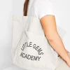 M&Co Yours Yours White Canvas Pocket Tote Bag>Women Bags