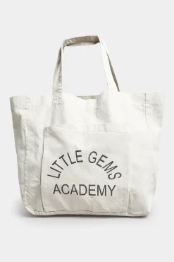 M&Co Yours Yours White Canvas Pocket Tote Bag><noscript><img width=