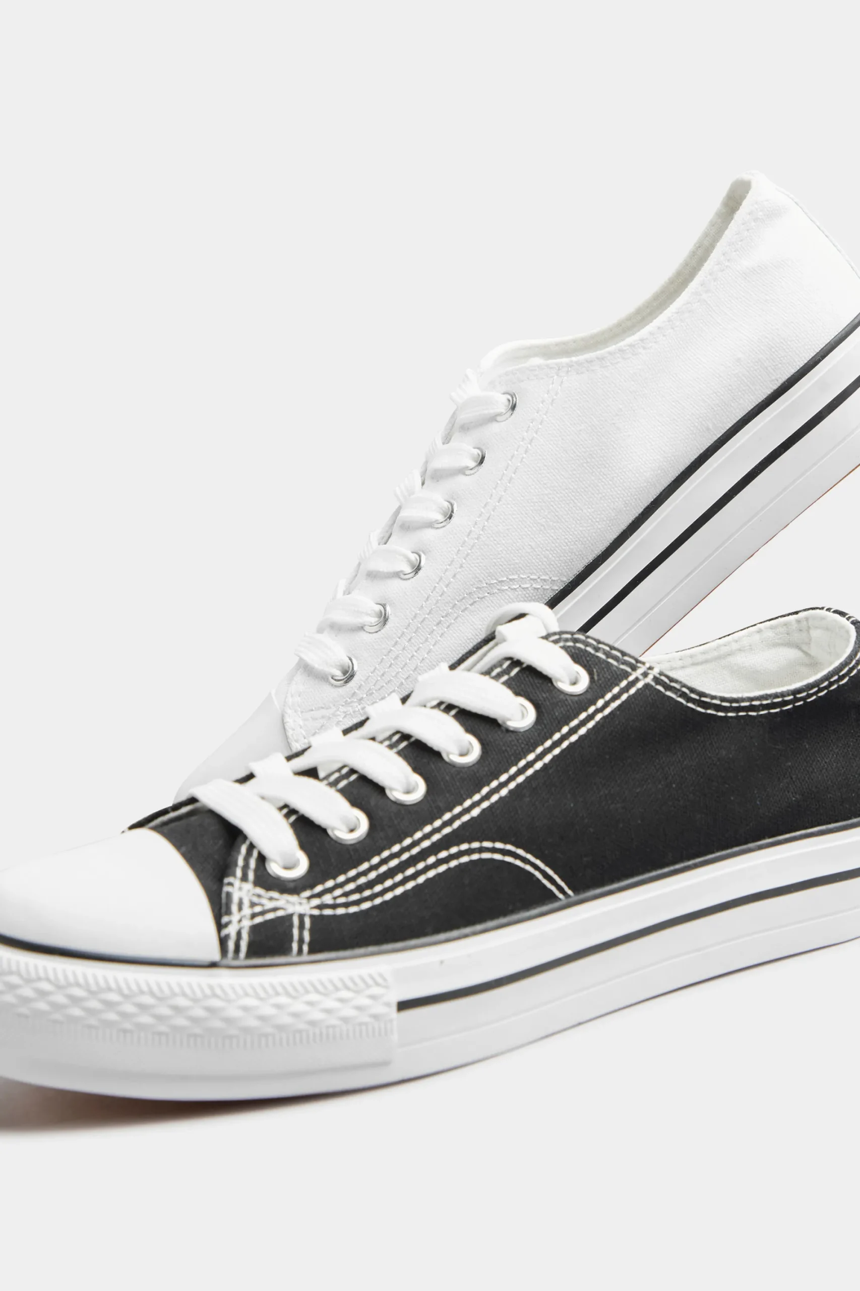 M&Co Yours Yours White Canvas Platform Trainers In Wide E Fit>Women Flat Shoes