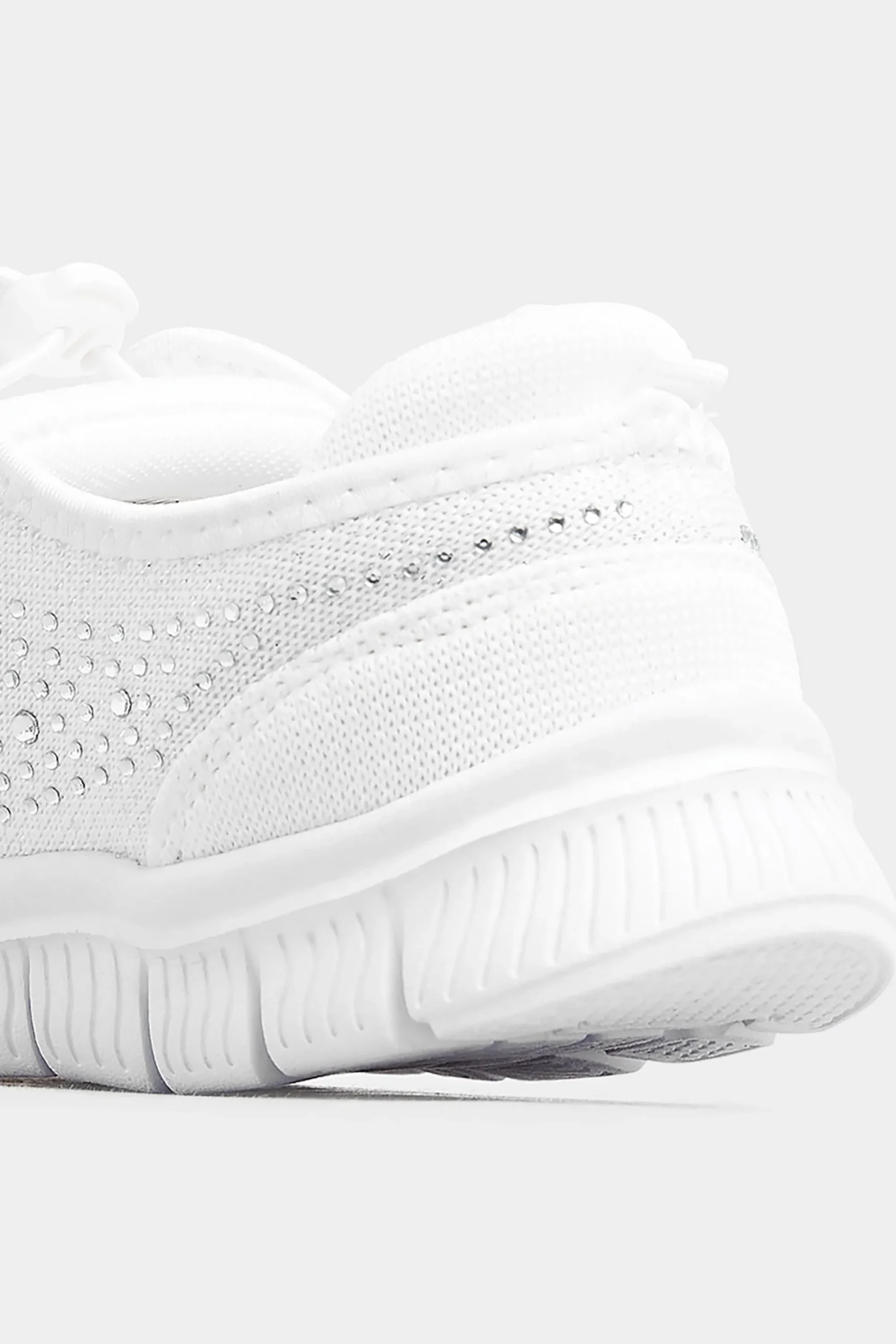 M&Co Yours Yours White Diamante Embellished Trainer In Extra Wide Eee Fit>Women Trainers