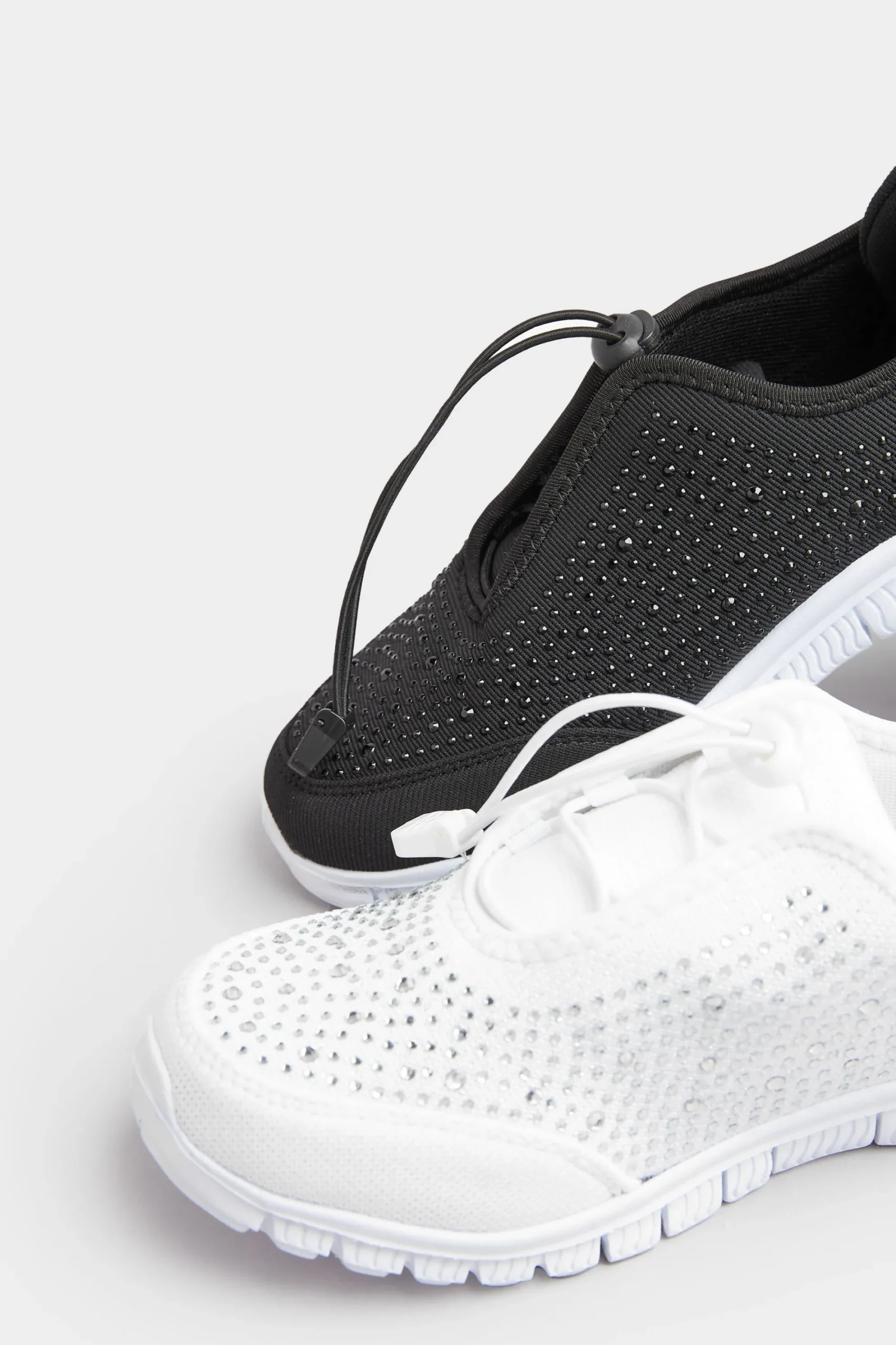 M&Co Yours Yours White Diamante Embellished Trainer In Extra Wide Eee Fit>Women Trainers