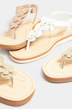 M&Co Yours Yours White Diamante Butterfly Sandals In Extra Wide Eee Fit><noscript><img width=