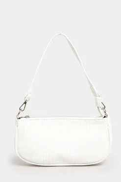 M&Co Yours Yours White Faux Croc Shoulder Bag><noscript><img width=