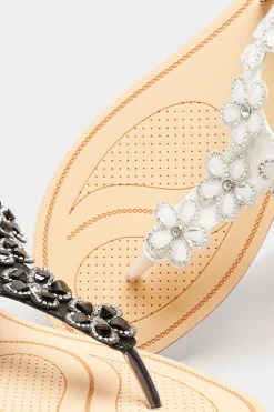 M&Co Yours Yours White Pu Diamante Flower Sandals In Wide E Fit & Extra Wide Eee Fit><noscript><img width=