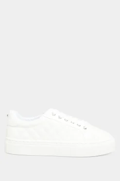 M&Co Yours Yours White Quilted Trainers Inextra Wide Eee Fit><noscript><img width=