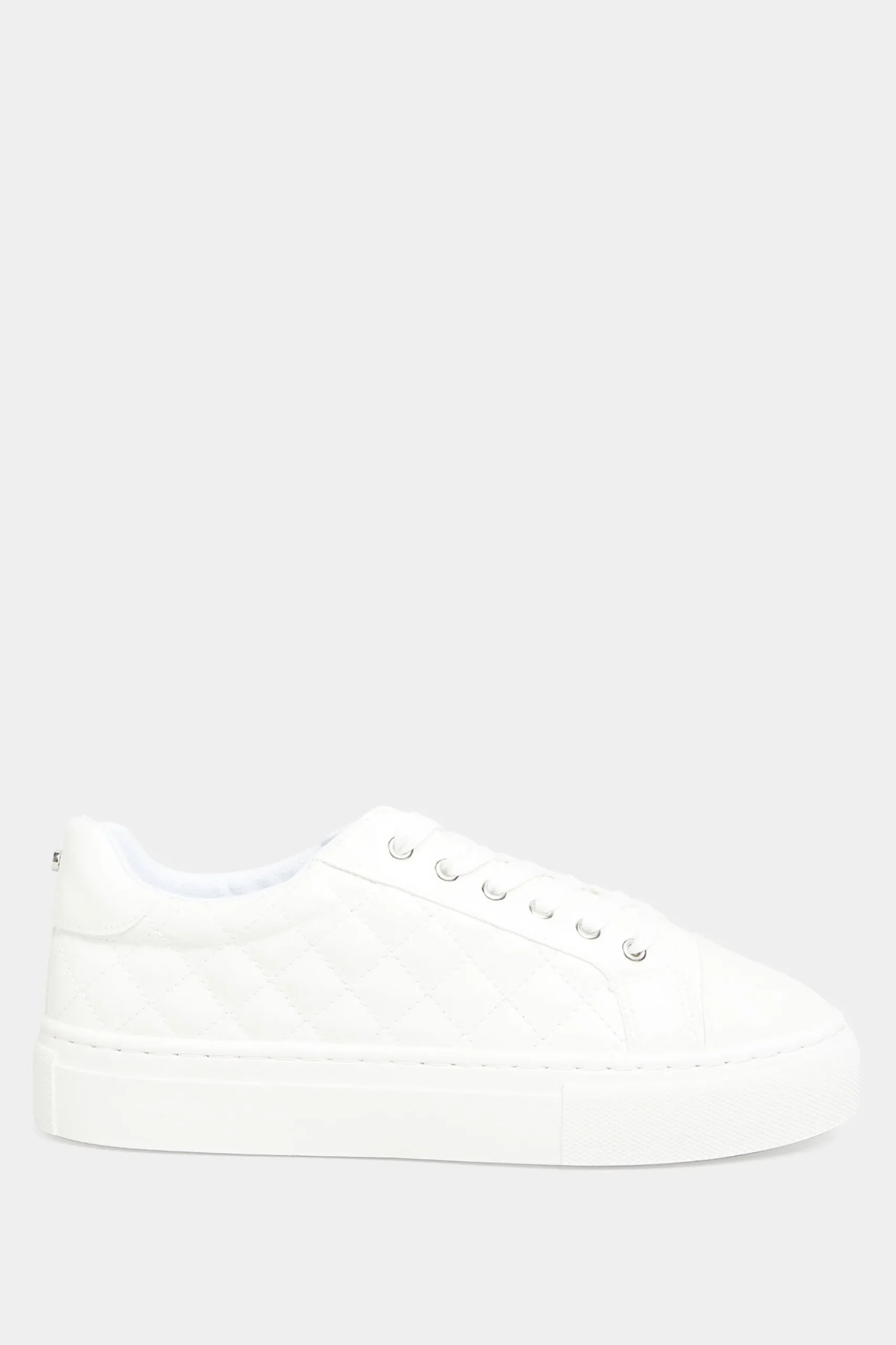 M&Co Yours Yours White Quilted Trainers Inextra Wide Eee Fit>Women Flat Shoes