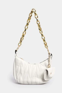 M&Co Yours Yours White Quilted Multi Pocket Chunky Chain Bag><noscript><img width=