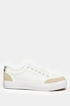 M&Co Yours Yours White Snake Print Trainers In Wide E Fit><noscript><img width=