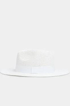 M&Co Yours Yours White Straw Fedora Hat><noscript><img width=