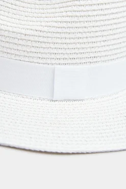 M&Co Yours Yours White Straw Fedora Hat><noscript><img width=